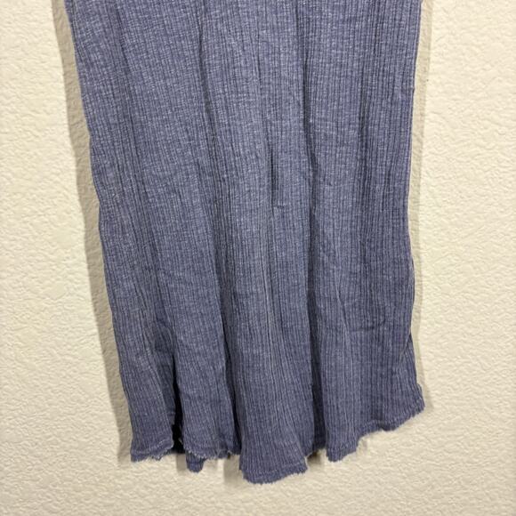 Sundry Womens 2/Medium Scoop Neck Rib Knit Tank Blue Cotton Modal Sleeveless - Picture 4 of 8